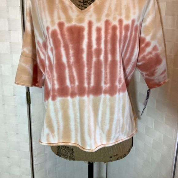 nwt fuda tie dye oversized short sleeve top size small - Picture 4 of 7
